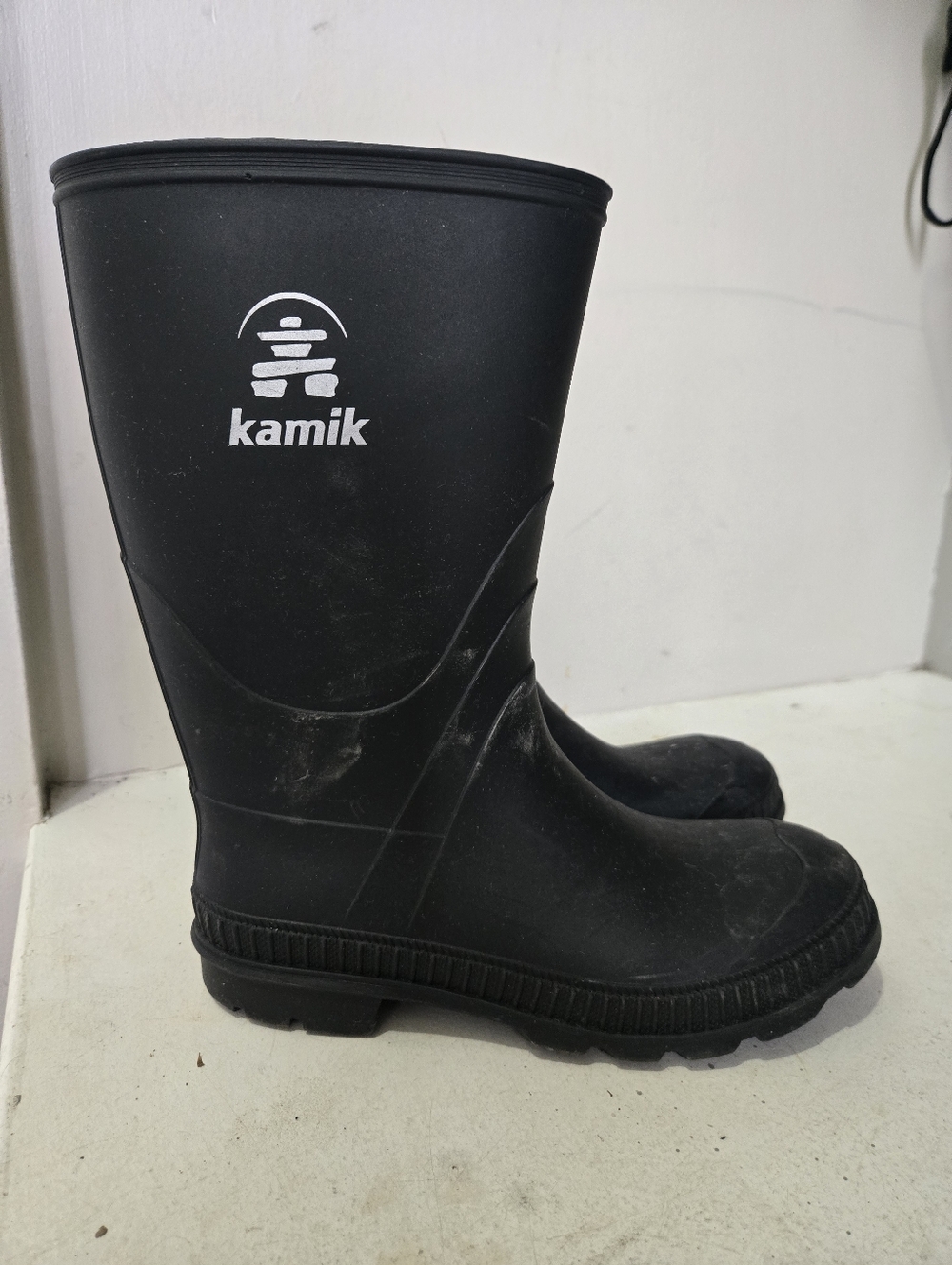 Kamik Black Rubber Rain Boots